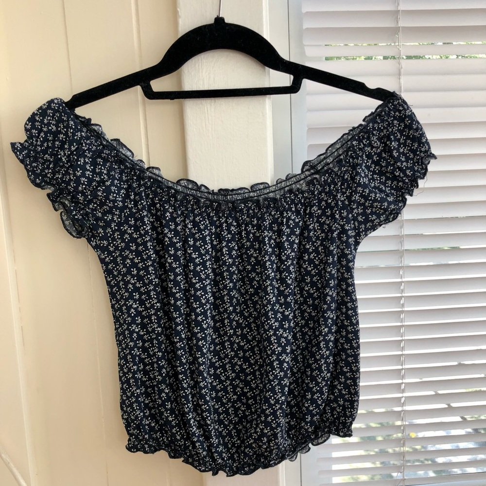 Brandy Melville Floral Off the Shoulder Top
